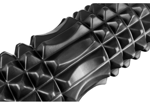 Масажний ролик EasyFit Solid Grid Roller 45 см v.2.2s чорний (EF-2053-BK) | Зображення 2