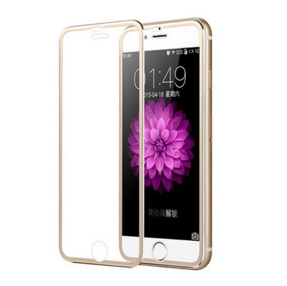 3D Metall защитное стекло для iPhone 7 Plus / iPhone 8 Plus - Gold | Зображення 4