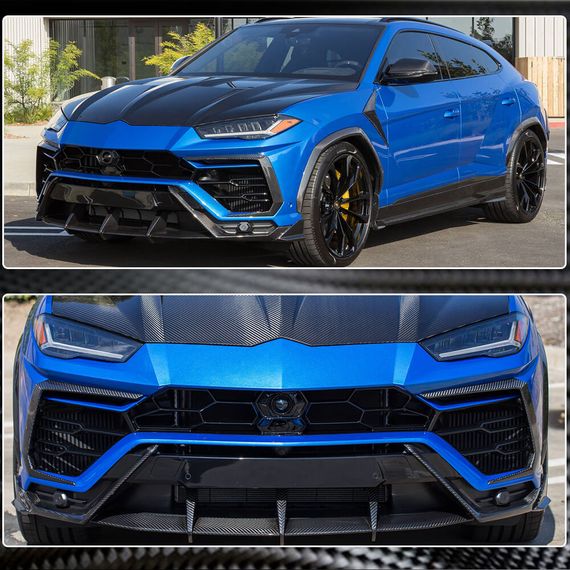 Накладки Flap на Передний Бампер (Dry Carbon) для Lamborghini Urus 2018- гг | Зображення 3