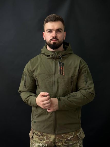 Тактична куртка soft shell olive BITT | Зображення 3