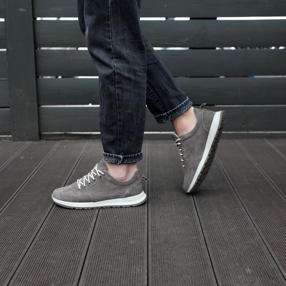 Кросівки чоловічі замшеві 591353 Сірі 40 41 42 43 44 45 | Зображення 9