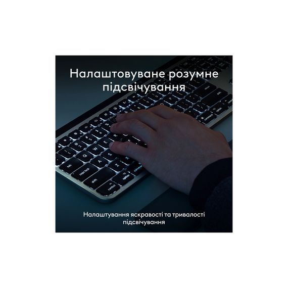 Комплект Logitech MX Keys S Combo для MAC Bluetooth/Wireles UA Space Grey (920-012845) | Зображення 8
