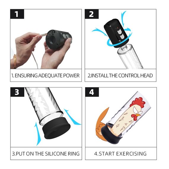 Автоматична вакуумна помпа із зарядкою від USB CANWIN Penis Pump - P402AU Sex Aura | Зображення 7