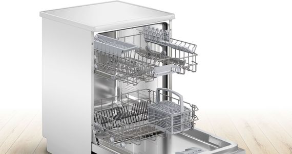 Посудомийна машина Bosch , 12компл., A+, 60см, дисплей, білий (SMS23DW01T) | Зображення 2