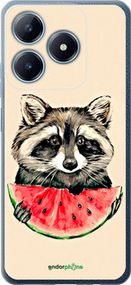 Чохол на Realme Narzo N63 Єнотик з кавуном "4605u-3852-2448"