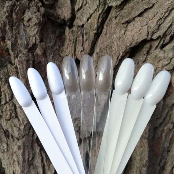 Типсы миндаль на кольце (10шт) молочные | Зображення 1