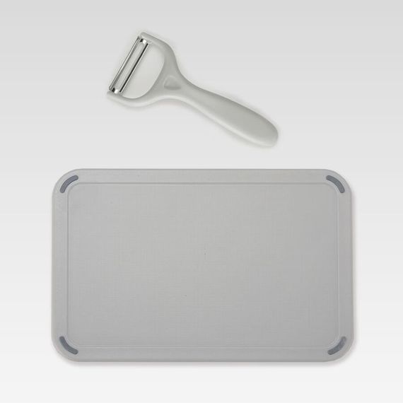 Набор кухонных ножей с подставкой и разделочной доской Maestro MR-1413-GREY, 8 предметов, серый | Зображення 4