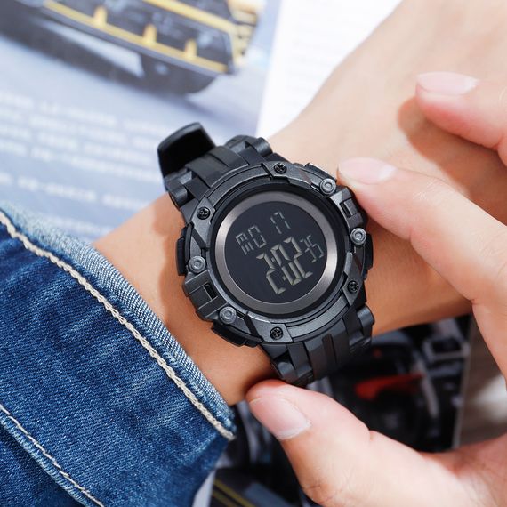 Чоловічий годинник Skmei 1545BKBK Black-Black | Зображення 2