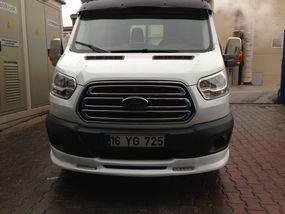 Накладка на передній бампер Ince (2014-2019, під фарбування) для Ford Transit рр