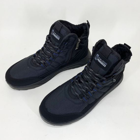 Класичні зимові кросівки на хутрі 41р, Зимові чоловічі кросівки з текстилю демісезонні TG-92 | Зображення 8