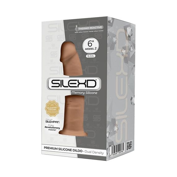 Фалоімітатор SilexD Robby Caramel (MODEL 2 size 6in), двошаровий, силікон + Silexpan, діаметр 3,5см | Зображення 2