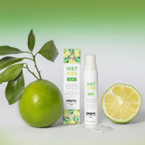 Спрей для посилення слиновиділення EXSENS Wet Kiss Lime 15 мл Sex Aura | Зображення 1