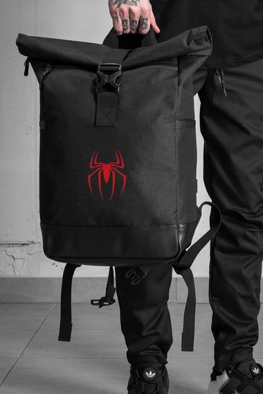 Повсякденний Рюкзак Роллтоп Шкільний Для Хлопчика/Дівчинки Without З Принтом Людина-Павук Black