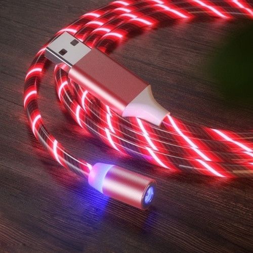 Магнітний кабель світиться USB 2.0 / Micro, 1m, 2А, GREEN | Зображення 1