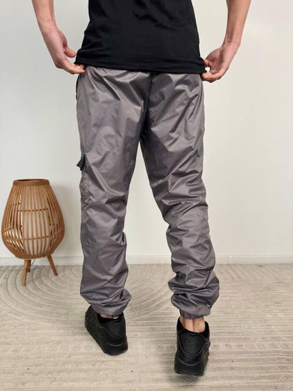 Чоловічі Спортивні штани з плащівки графіт | Зображення 1