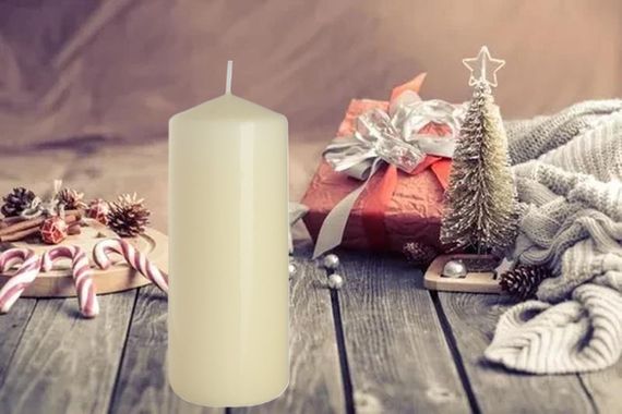 Свічка парафінова циліндрична Bispol AURA Candles Молочна (sw60/150-011) | Зображення 6
