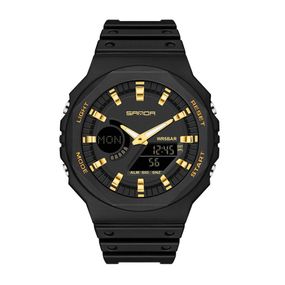 Часы Sanda 6016 Black-Gold