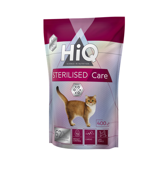 Корм HiQ Sterilised care сухий для дорослих стерилізованих котів 400 гр