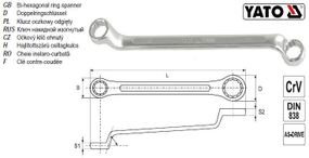 Ключ накидний вигнутий YATO Польща М18х19 мм CrV DIN 838 YT-03956