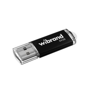 Флеш пам'ять USB 64 GВ Wibrand Cougar USB 2.0 чорний