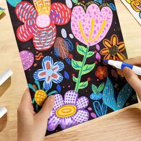 Маркеры акварельные 12шт с печаткой в белом ведре Water color pen 638-12