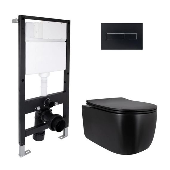 Готовое решение Qtap для ванной комнаты: подвесной унитаз Taurus Ultra Quiet 515x360x350 + комплект инсталляции Standard (линейная