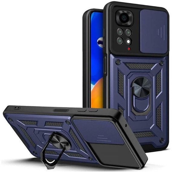 Чохол Ummi Camshield Serge Ring для Xiaomi Redmi Note 11 (Global) / Note 11S Синій / Navy