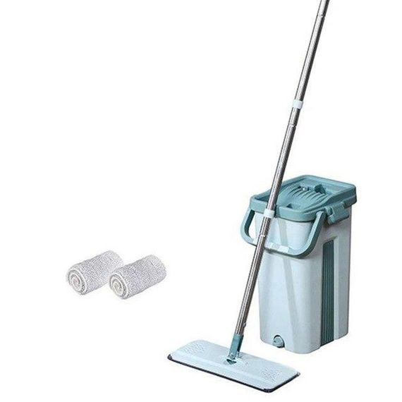 Швабра - ледар з відром і автоматичним віджимом 2 в 1 Hand Free Cleaning Mop 5 л. Колір: зелений | Зображення 3