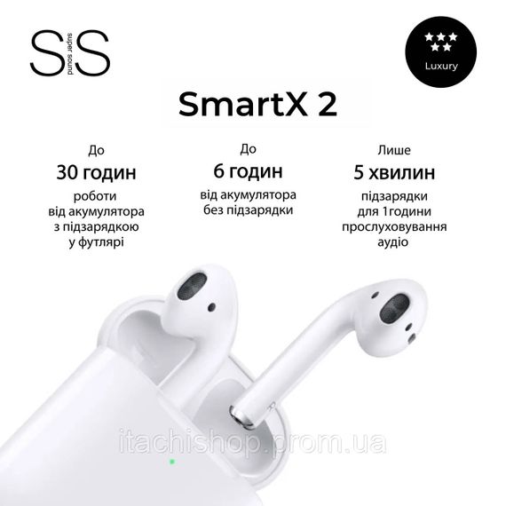 Наушники беспроводные SmartX 2 Luxury Bluetooth премиум качество блютуз наушники | Зображення 6