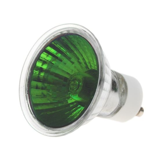 Лампа галогенная 50W GU10 MR16 (36) Green 220V