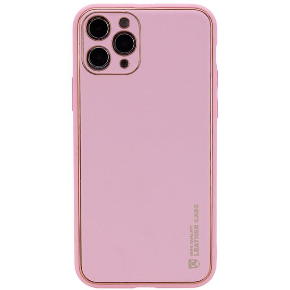 Кожаный чехол Xshield для Apple iPhone 12 Pro (6.1") Розовый / Pink