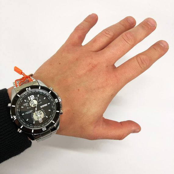 Якісні чоловічі годинники на браслеті SKMEI 1670SIWT, Елітні наручні годинники чоловічі BD-28 | Зображення 4