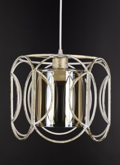 Люстра підвісна LOFT на 1 лампочку 25868 Білий 35-95х29х29 см. | Зображення 1