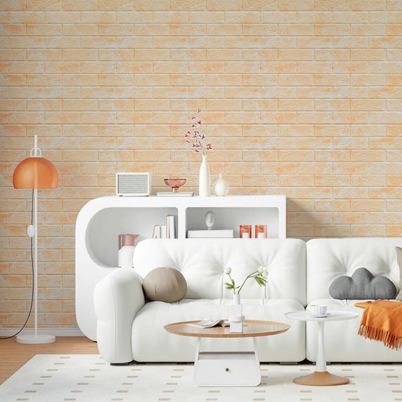 Декоративна 3D панель самоклейка 700х770х5мм Мармур бежевий(цегла) (062) SW-00000032 | Зображення 4