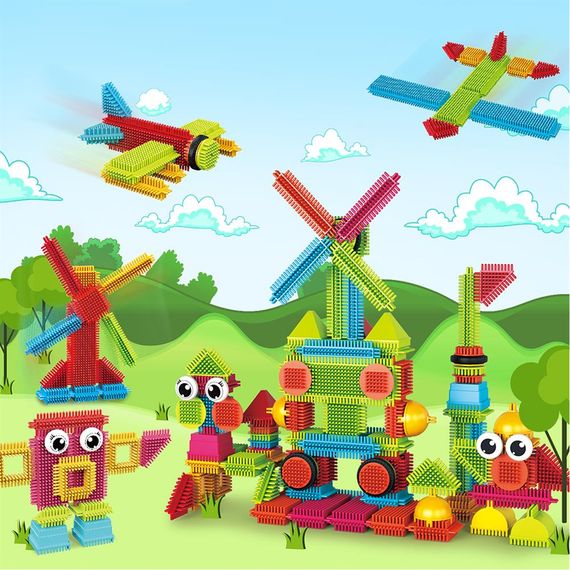 Конструктор HEDGEHOG BUILDING BLOCKS SET PTB112/22631 PICASSO TILES, 112 деталей, в коробці | Зображення 4