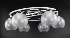 Люстра стельова на 6 лампочок 26192 Білий 19х58х58 см.