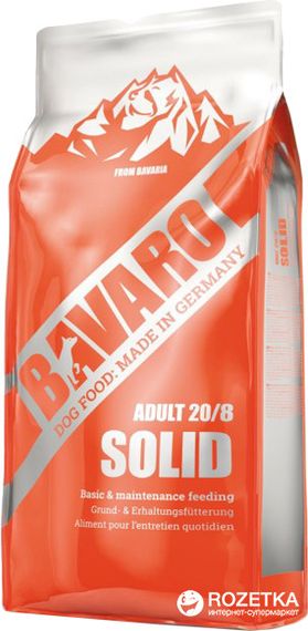 Сухий корм Bavaro Solid 20/8 для дорослих собак 2шт*18 кг