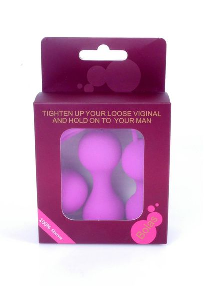 Набір вагінальних кульок - Silicone Kegal Balls Set Purple | Зображення 4