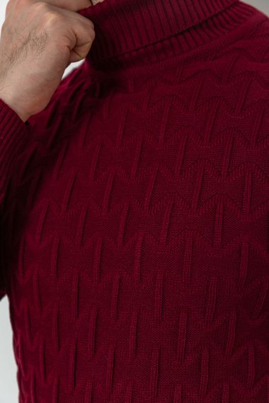 Гольф-светр чоловічий, колір бордовий, 161R619 | Зображення 4