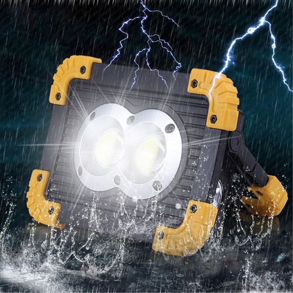 Светодиодный прожектор-фонарь с повербанком, 20Вт, LL-802 / Аккумуляторный фонарь с USB / Переносной | Зображення 6