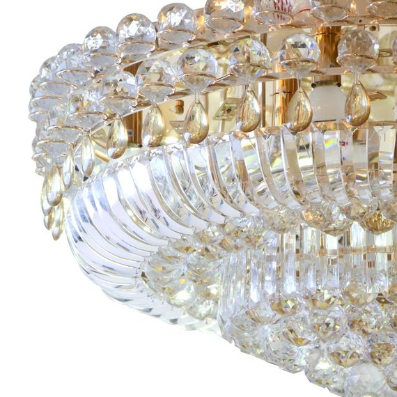 Люстра торт потолочная с подсветкой LED E14 40W Glass (BCL-601C/9) | Зображення 1