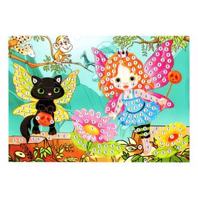 Детская мозаика по номерам "Фея 1" 13-127-8 разноцветные камушки