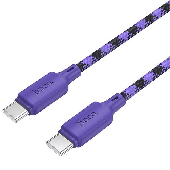 Дата кабель Hoco X116 Meridian Type-C to Type-C 60W (1m) Gradient Purple Mix | Зображення 3
