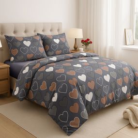 Комплект постільної білизни SoundSleep Loretta бязь Полуторний 160х215 см сірий (2800004737920)