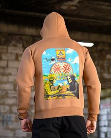 Мілітарі худі на флісі GENESIS Донецька область койот ПП8083