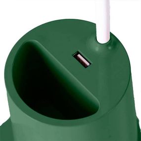 Настільна лампа з підставкою для телефону з USB заряджання та АКБ Зелена