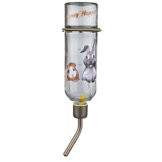 Поїлка Trixie Honey and Hopper для гризунів автоматична скляна 500 мл