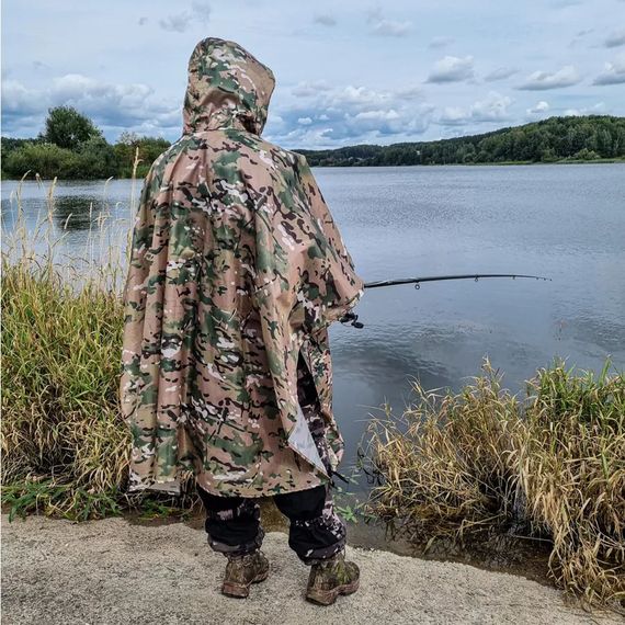 Дощовик пончо, Дощовик пончо, Дощовик ЗСУ, Тактичний дощовик пончо, Пончо водонепроникне | Зображення 5