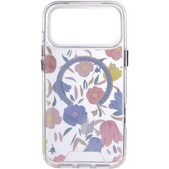 TPU+PC чехол Clear Garden with MagSafe для Apple iPhone 17 Pro (6.3") Tropical Art | Зображення 2