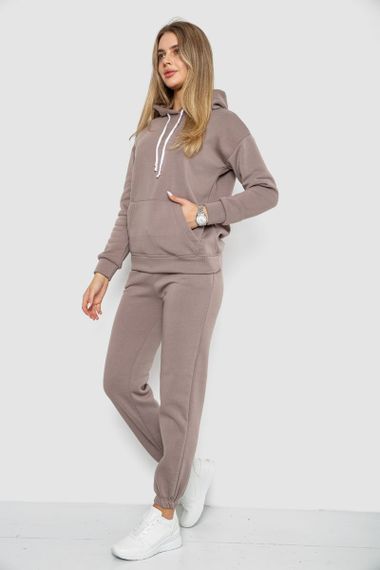 Спорт костюм жіночий на флісі, колір мокко, 241R1530 | Зображення 2